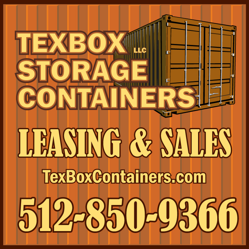 Company logo for TexBoxStorage Containers located in Austin, Texas.